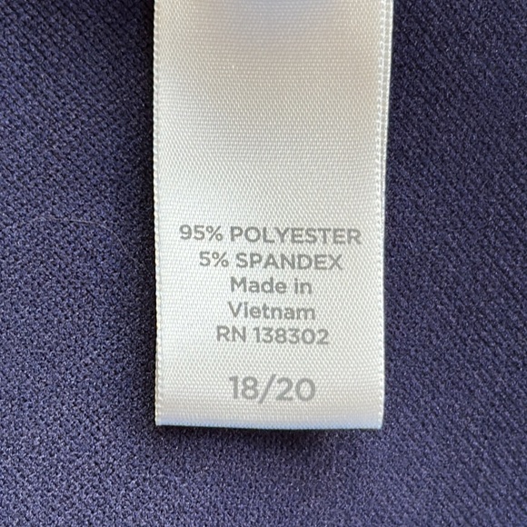 Avenue Navy Short Sleeve Dress with Zipper in Back (Size 18/20) - Picture 15 of 16